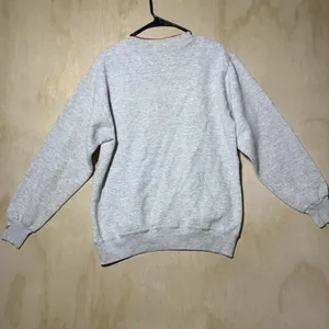 Vintage Jerzees Women Large 42-44 Gray Floral Embroidered Crewneck Sweatshirt thumbnail 7