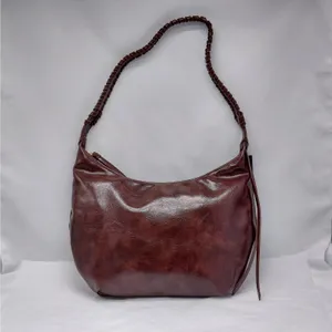 Olivia & Kate Womens Shoulder Bag Brown Vegan Leather Slouch Hobo Purse Travel thumbnail 13