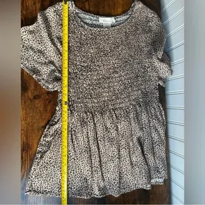 URBAN Romantics Pink & Black Animal Print Babydoll Top thumbnail 4