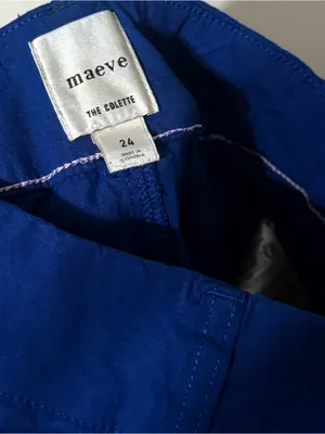 ANTHROPOLOGIE Maeve Colette Linen Wide Leg Blue High Rise Pants Trousers thumbnail 7