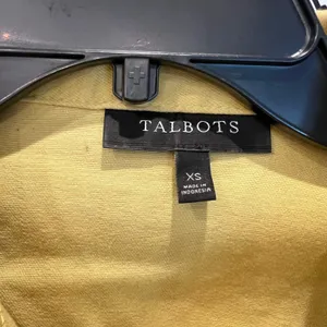Talbots Womens XS Chartreuse Denim Trucker Jacket Cotton Blend Stretch ID245 thumbnail 2