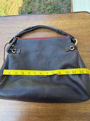 Dooney & Bourke Florentine Leather Medium Hobo Shoulder Bag Brown Tassel thumbnail 9