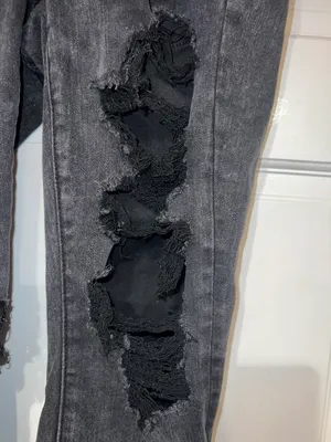 American Eagle ultrasoft ripped black skinny jean sz 10 Short thumbnail 2