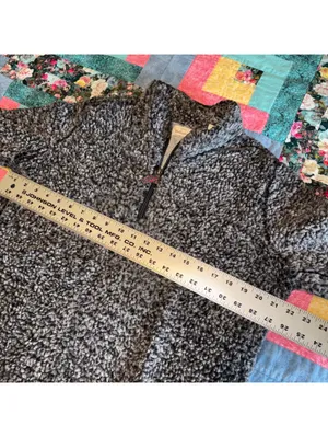 Weatherproof Vintage Woman’s L Gray Sherpa Fleece Pullover Jacket L/G Outdoor thumbnail 7