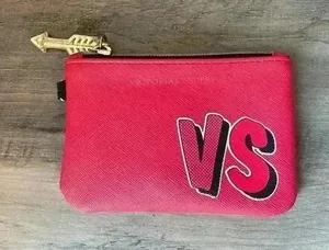 Victoria's Secret‎ Women’s Vintage Red Coin Purse Mini Zip Wallet thumbnail 1