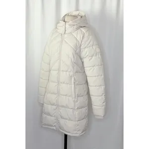 BENCH Long Hooded Puffer Coat Removable Hood Pockets‎ Minimalist Quilted X-Small thumbnail 6