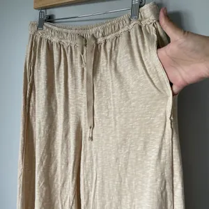 Aerie Wide Leg Relaxed Fit Lounge Sweatpants High-Waist Tan Beige Womens Medium thumbnail 5