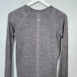 Lululemon Women 8 Pink Black Stripe Swiftly Tech Long Sleeve 2.0 Athleisure thumbnail 6