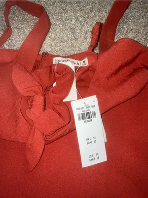 Abercrombie - 90s Slip Mini Dress - Medium, Red (NWT) thumbnail 2