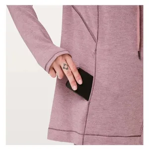 Lululemon Coast Wrap Heathered Mod Rose 8 Funnel Neck Jacket Button Cocoon thumbnail 10