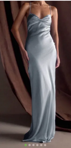 Meshki Lilly Sweetheart Maxi Dress in Frosted Blue thumbnail 1