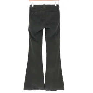 Just Black Jeans Womens 28 Flare Dark Olive Green High Rise Patch Pocket thumbnail 4