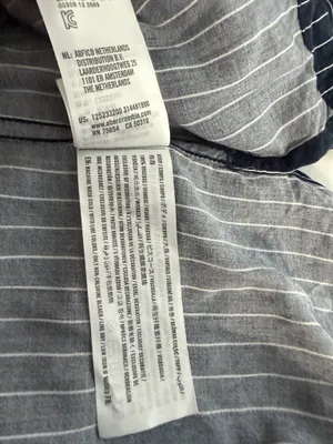 Abercrombie & Fitch Navy and White Vertical Stripe Button-Down Shirt thumbnail 6