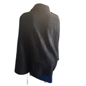 Commense Cape Coat with Gold Buttons Black Medium NWT IN PACKAGE thumbnail 3