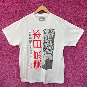 Ring of Fire Puffy Print Japan Anime Streetwear Tee L thumbnail 1