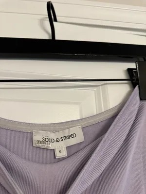 SOLID & STRIPED The Strapless Soglio Dress in Lilac Pastel Size Small thumbnail 6