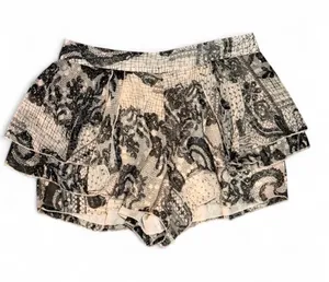 Roommates Y2K Beige & Black Floral & Paisley Print Skort Sz S thumbnail 1
