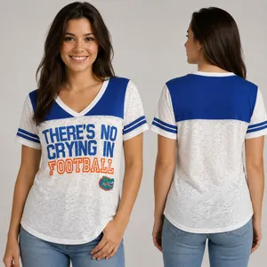 Florida Gators Junior L Burnout Football Tee Soffe NWT White Royal thumbnail 2