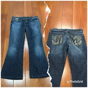 Citizens Of Humanity 'Paloma 088 Stretch Low Waist Blue Flare‎ Wide Leg Jeans 27 thumbnail 2