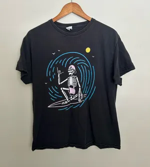 Surfer skeleton tee Black Size L thumbnail 1
