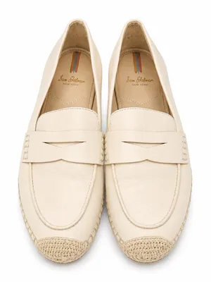 Sam Edelman Women’s Cream Leather Espadrille Loafers. Size: US 8 thumbnail 1