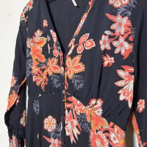 Free People Women Miranda Dress 2‎ Black Floral Whimsigoth Midi Date Night thumbnail 9