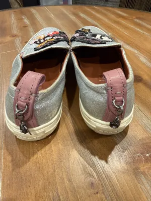 Coach “Route 41” Cherry Collection Silver Glitter Slip-On Sneakers Women's 8.5 thumbnail 6
