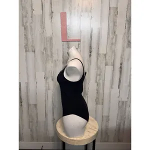 Forever 21 Black Stretch Spaghetti Strap Bodysuit – Basic Everyday Layering One- thumbnail 2