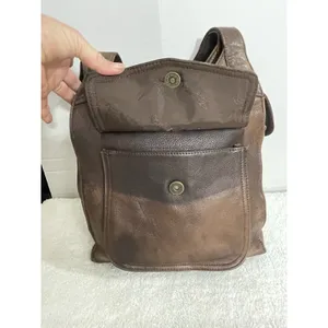 Fossil 1954 Large Brown Pebbled Leather Shoulder Bag Charm Women’s thumbnail 5