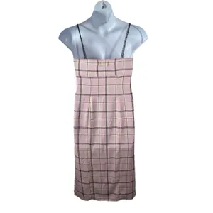 Urban Outfitters Cher Maxi Slip Dress M • Pink Plaid • Lace Straps • Y2K Grunge thumbnail 12