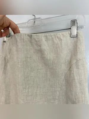 DISSH Daphne Linen Strapless Mini Dress with Pockets Size 6 Natural Oatmeal thumbnail 5