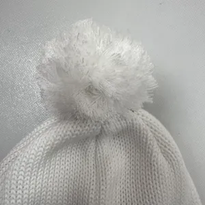 Nike Golf Beanie Pom Ear Flaps White Lined Women’s One Size Ski Snow Warm thumbnail 3