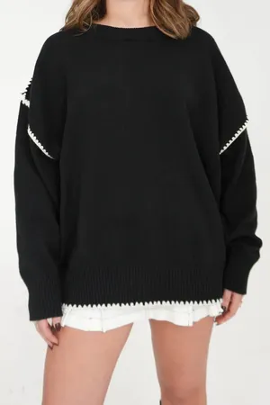 Grey Bandit Quinn Sweater Black thumbnail 5