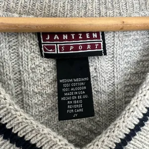 Vintage Jantzen V-Neck Knit 80s Pullover Grandpa Sweater thumbnail 4