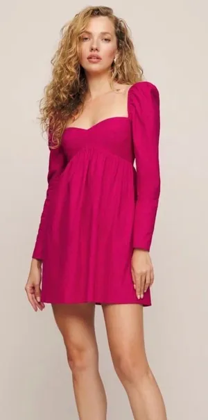 Reformation Kenzi Dress Pink thumbnail 1