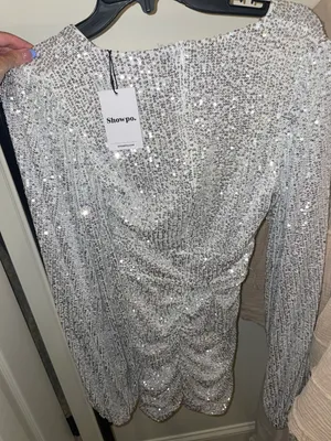 Silver Sparkly Dress thumbnail 2