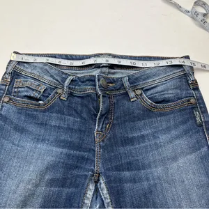 Silver Jeans‎ Co. Aiko Bootcut Size 28 Waist Womens Blue Denim Jeans *FLAWED thumbnail 5