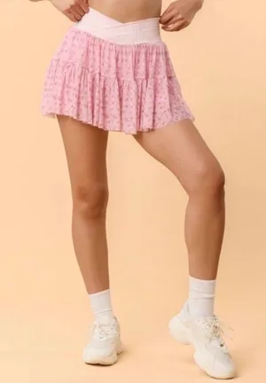NWT! Blogilates Target X Popflex Viral Taylor Swift Ballerina Skort Floral/Gingham Size XS thumbnail 1