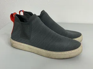 Rothys The Chelsea Slate Grey Knit‎ Slip On High Top Sneakers Womens 8 thumbnail 1