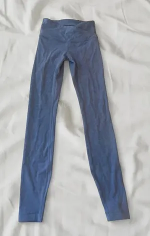 Lululemon Blue Tie Dye Crossover Waist Leggings Size 2 thumbnail 1