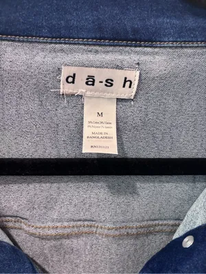 Dash‎ Classic Women's Dark Wash Denim Jacket size Medium Blue thumbnail 8