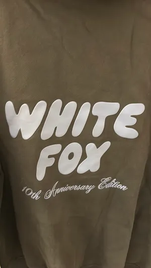 White Fox Boutique Hoodie Grey Oversized thumbnail 5
