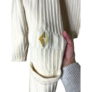 Vintage‎ Cream Chunky Knit Long Duster Cardigan thumbnail 4