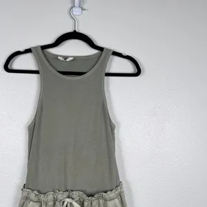 Daily Practice By Anthropologie High Neck Tank Twofer Dress Green Sz M thumbnail 6