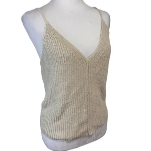 Zara Knit Cami Tank Top Womens‎ M Ivory V-Neck Crochet Boho Minimalist Festival thumbnail 2