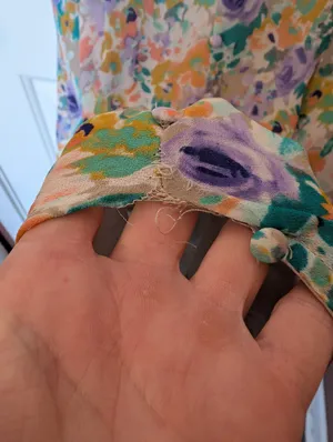 Astr The Label Floral Ballon Sleeve Midi Dress Medium Purple/White thumbnail 8