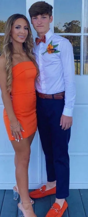 strapless mini dress Orange Size XXS thumbnail 2