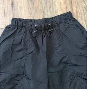 PacSun Parachute Pants Black Cargo Low-Rise Adjustable Drawstring W S thumbnail 2