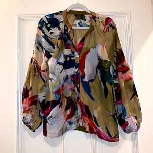 Vineet Bahl Anthropologie Silk Blouse thumbnail 1