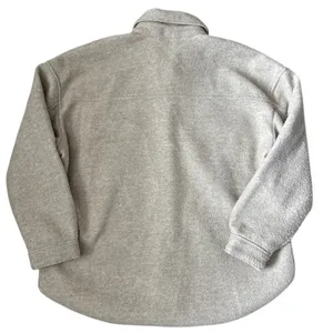 Abercrombie & Fitch Oversized Shacket Shirt Jacket Cream Size XL thumbnail 10